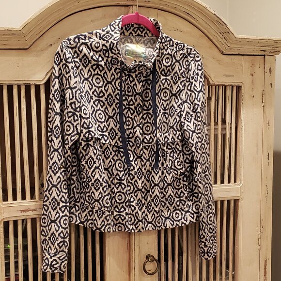 Cali 1850 Linen Blend Zippered Jacket - Picture 4 of 9